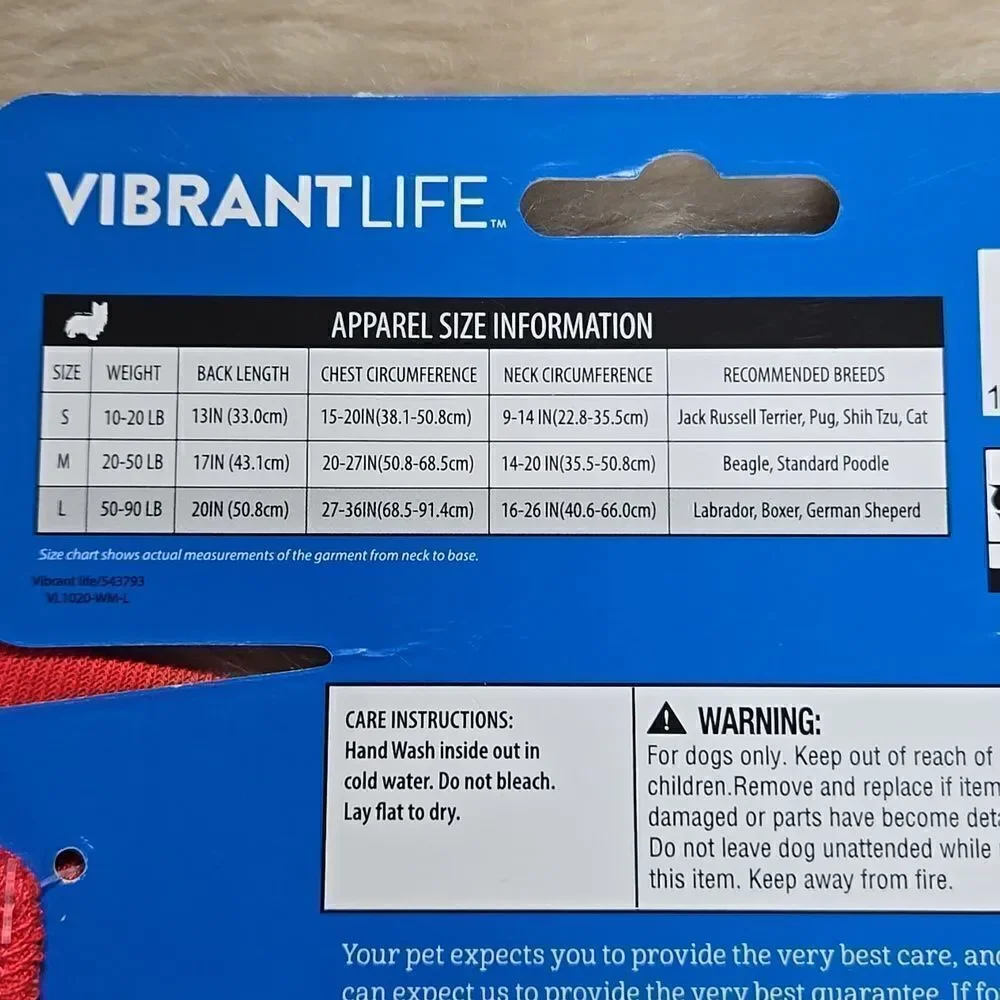 VIBRANT LIFE RED PET T-SHIRT,  